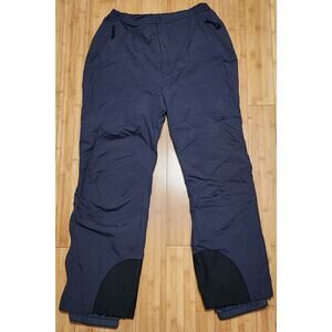 L.L. Bean Snow Pants Womens L Navy Blue Insulated Waterproof Snowboarding Skiing